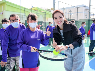 澳娛綜合攜手李娜及參賽運動員向特奧學員推廣網球運動