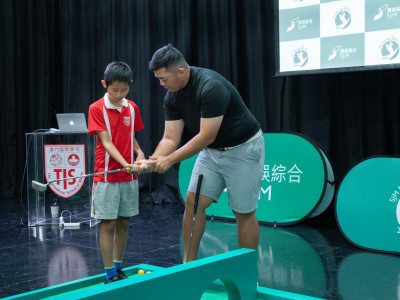 澳娛綜合澳門高爾夫球公開賽走進校園推廣高爾夫球 鼓勵新一代關注體育盛事感受運動樂趣