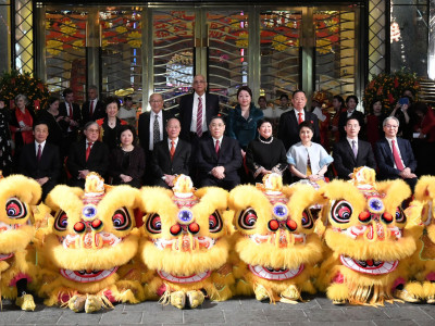 澳博金龍醒獅大匯演與眾喜迎豬年